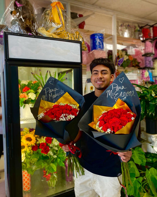 Eighteen Roses Wrapped