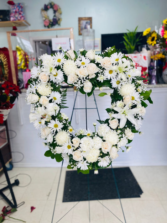Open Heart in White