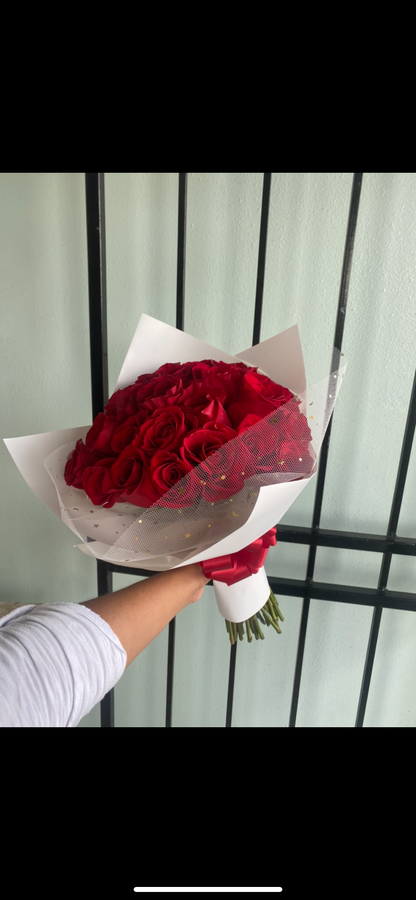 Twenty-Four Roses Wrapped