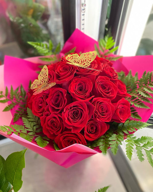 Twenty-Four Roses Wrapped
