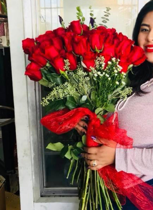 100 Red Rose Organic style
